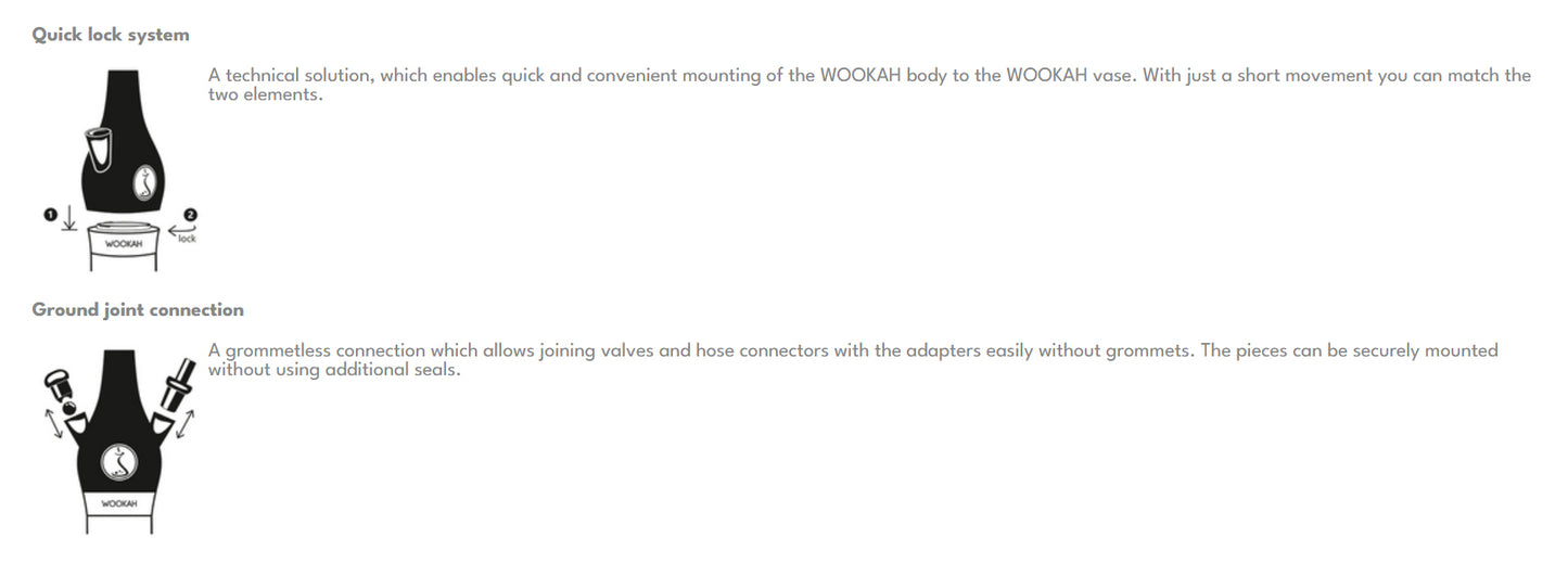 24K Gold-Plated WOOKAH Amber Gold Walnut Set