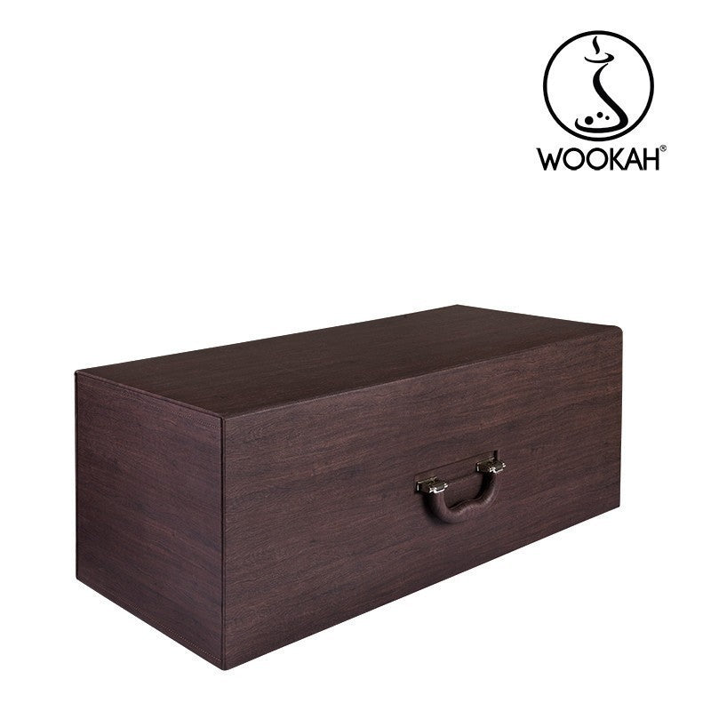 24K Gold-Plated WOOKAH Amber Gold Walnut Set